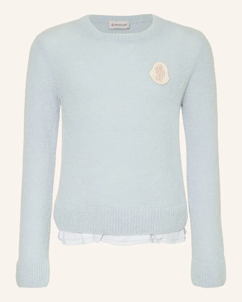 Moncler Pullover Mit Rüschen blau Hellblau