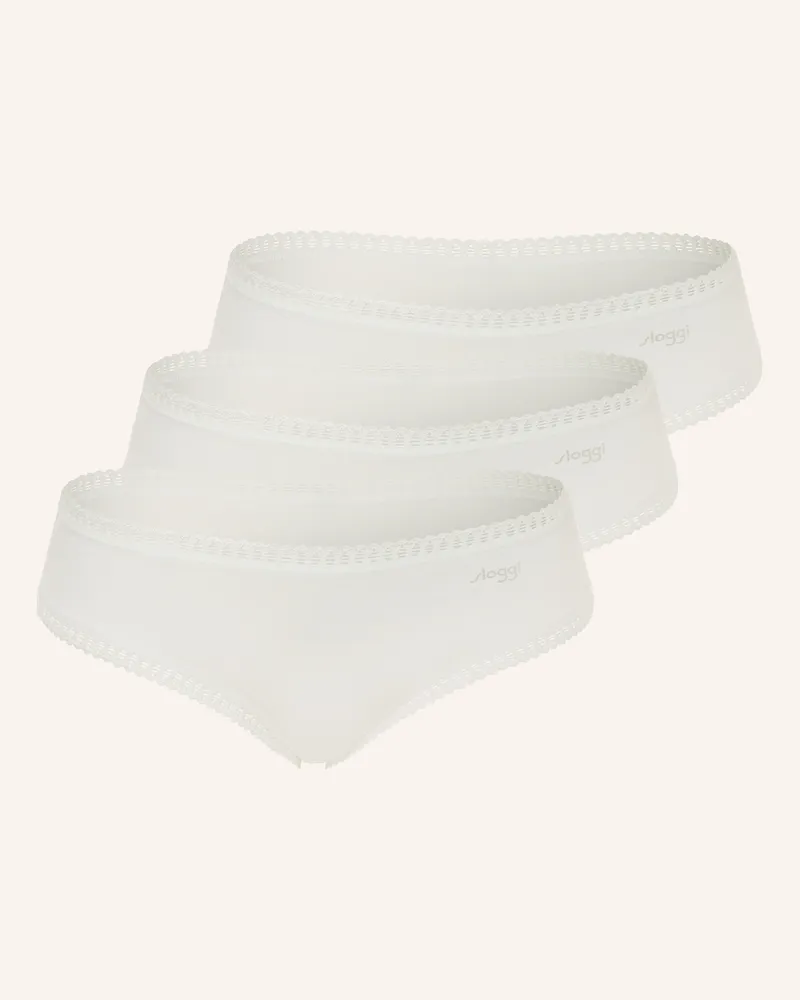 Sloggi 3er-Pack Panties Go Crush weiss Weiss