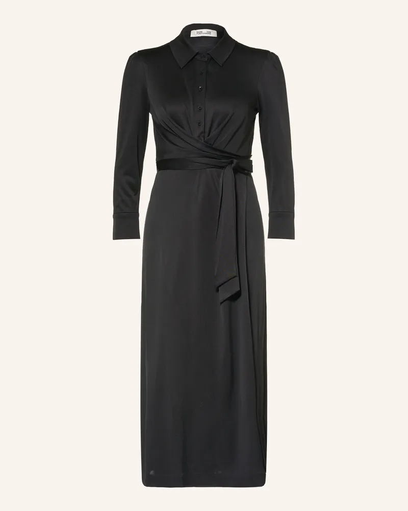 Diane von Furstenberg Hemdblusenkleid Sana In Wickeloptik schwarz Schwarz