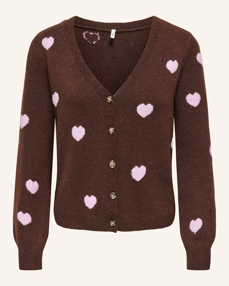 only Strickjacke braun Dunkelbraun