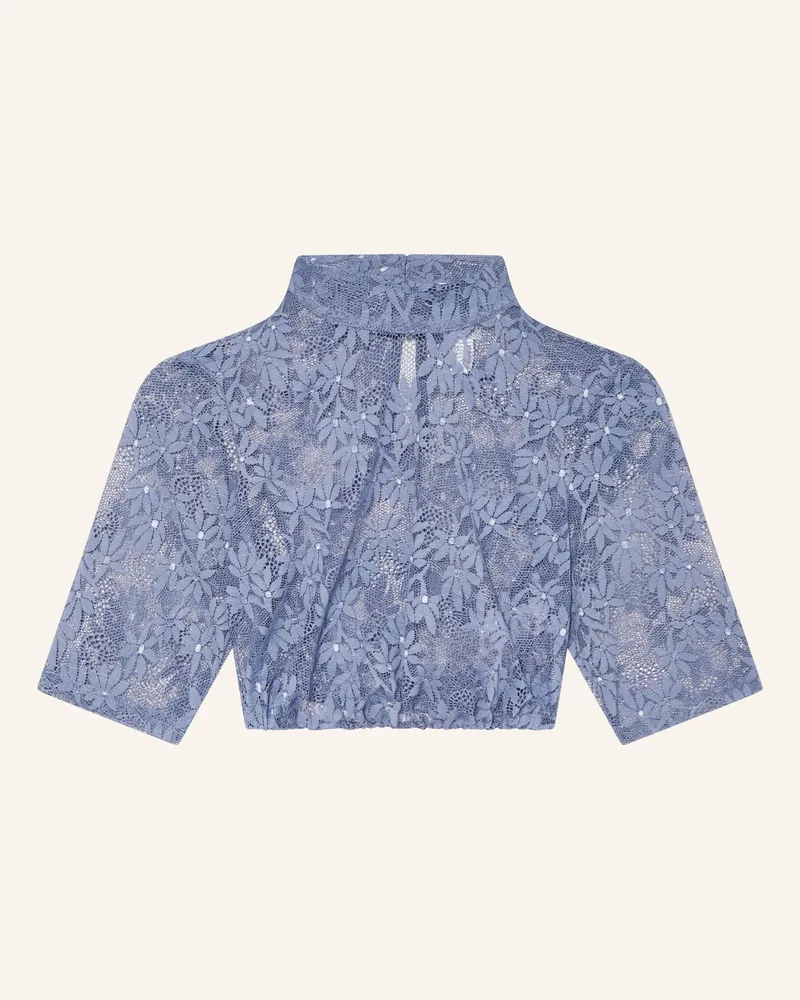 Hammerschmid Dirndlbluse Babsi blau Blaugrau