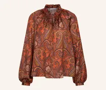 Rüschenbluse orange