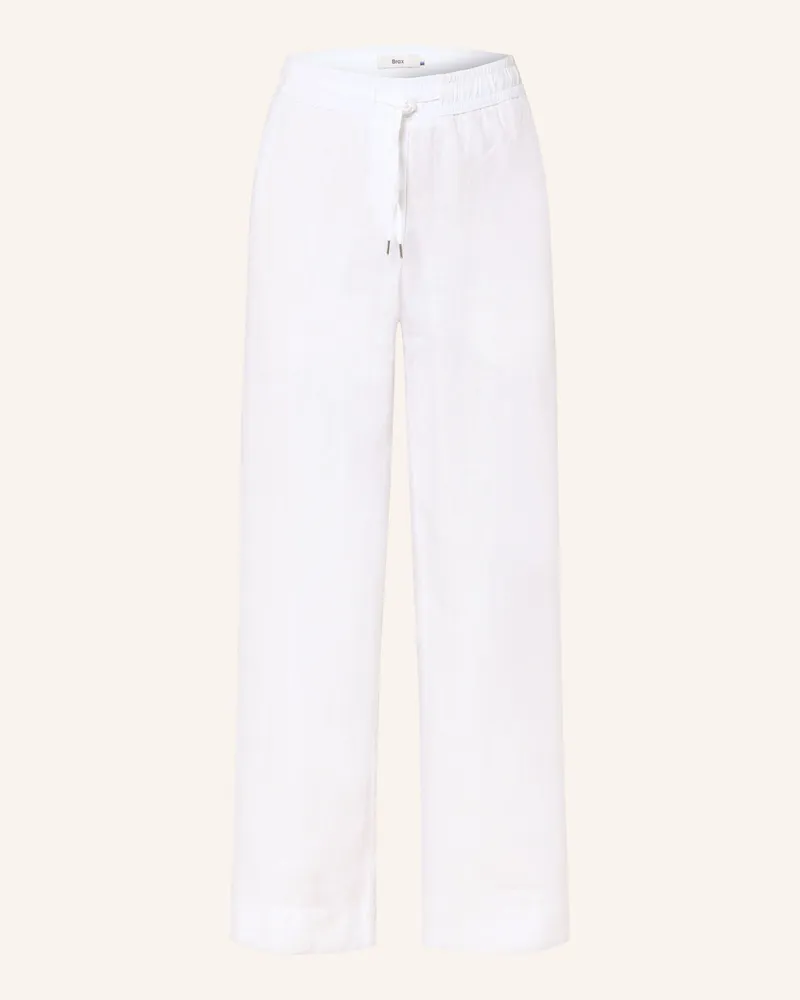 Brax Marlenehose Farina Aus Leinen weiss Weiss