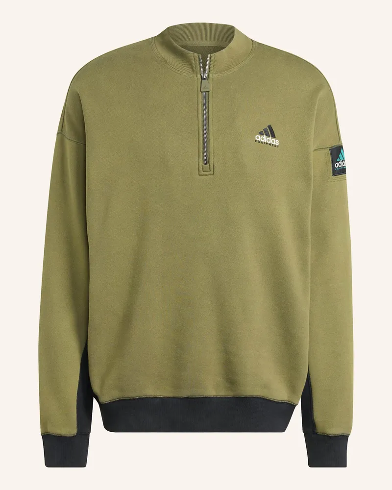 adidas ADIDAS EQUIPMENT BLOCKED HALF-ZIP PULLOVER Blau