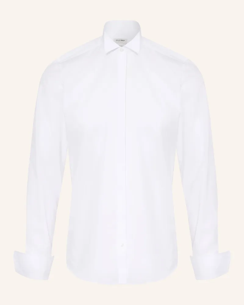 Olymp Smoking-Hemd Level Five Body Fit Mit Umschlagmanschette weiss Weiss