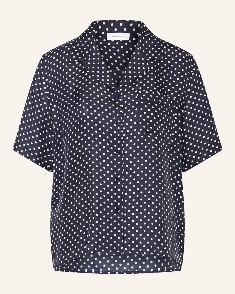 Darling Harbour Blusenshirt Mit Seide blau Navy