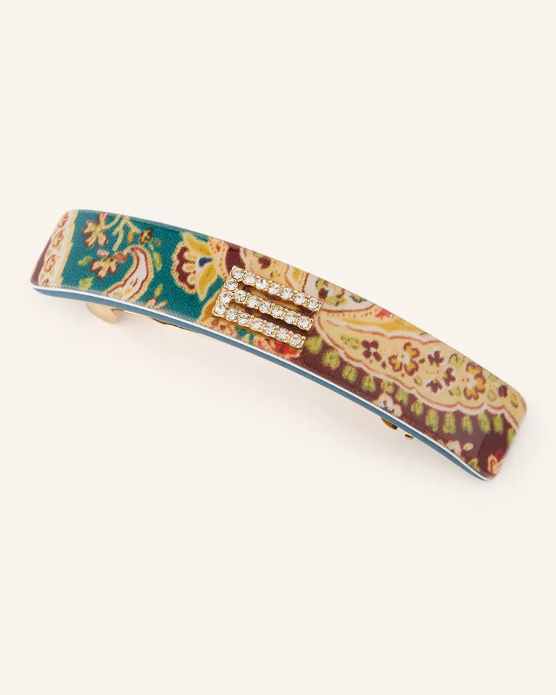 Etro Haarspange Mit Schmucksteinen gruen Petrol