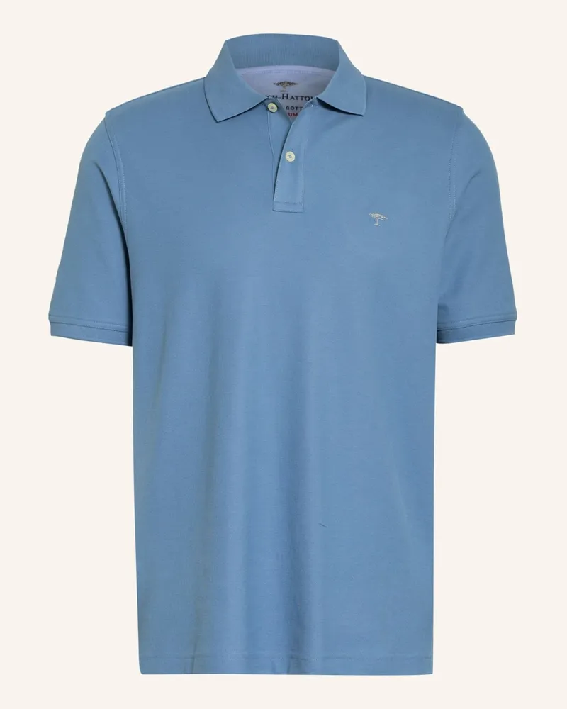 Fynch-Hatton Piqué-Poloshirt blau Blau