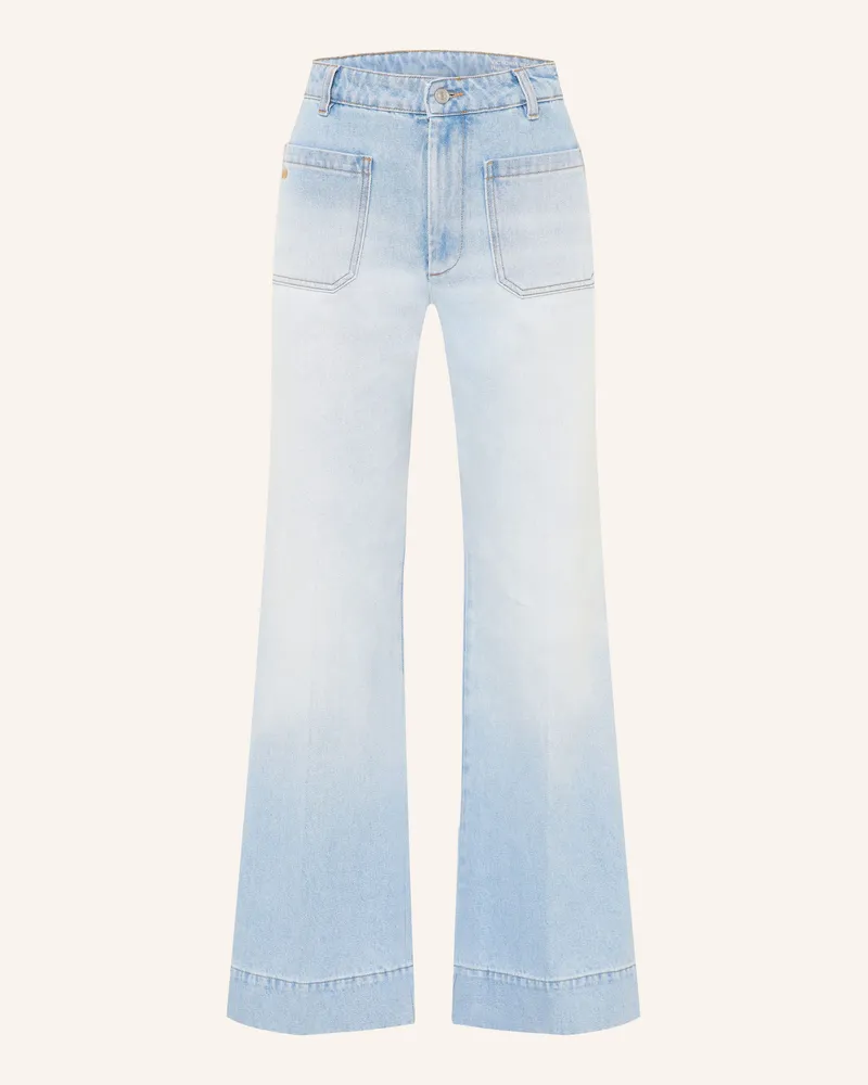 Victoria Beckham Wide Leg Jeans Alina blau Hellblau