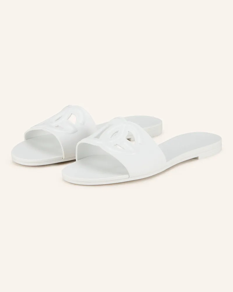 Dolce & Gabbana Pantoletten Weiss