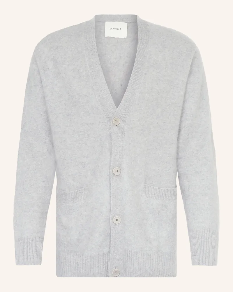Lisa Yang Strickjacke DEVEAN aus Cashmere Hellgrau