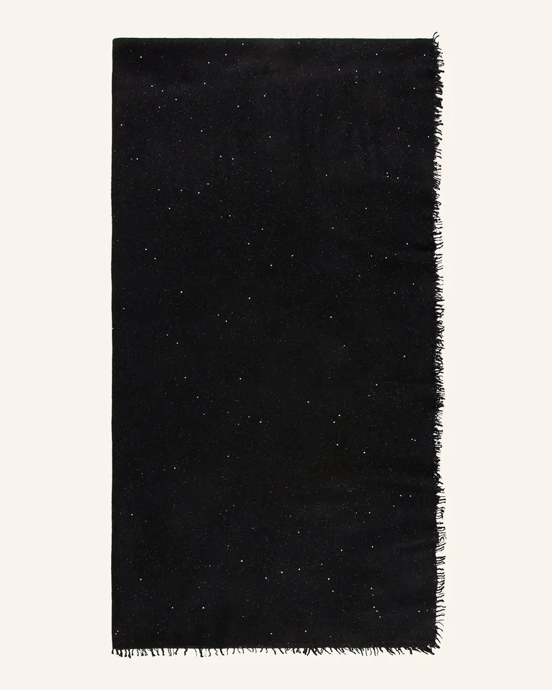 Puschoen Cashmere-Schal mit Pailletten Schwarz