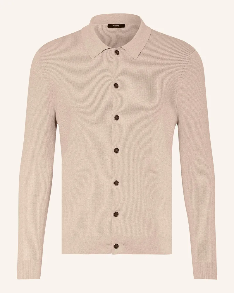 Reiss Strickjacke Hellbraun
