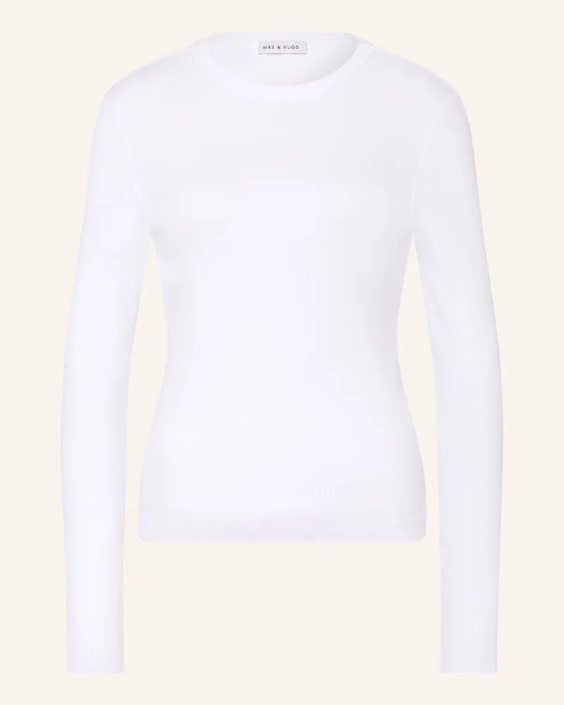 Mrs & HUGS Longsleeve weiss Weiss