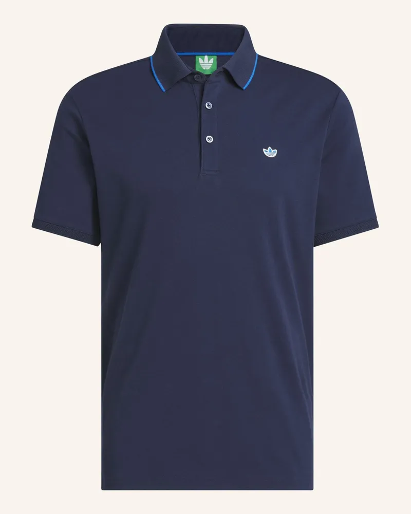 adidas ORIGINALS TWISTKNIT TREFOIL POLOSHIRT Blau
