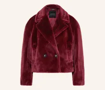 Kunstpelz-Jacke rot