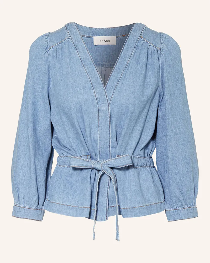 ba&sh Jeansbluse LAVINA mit 3/4-Arm Hellblau