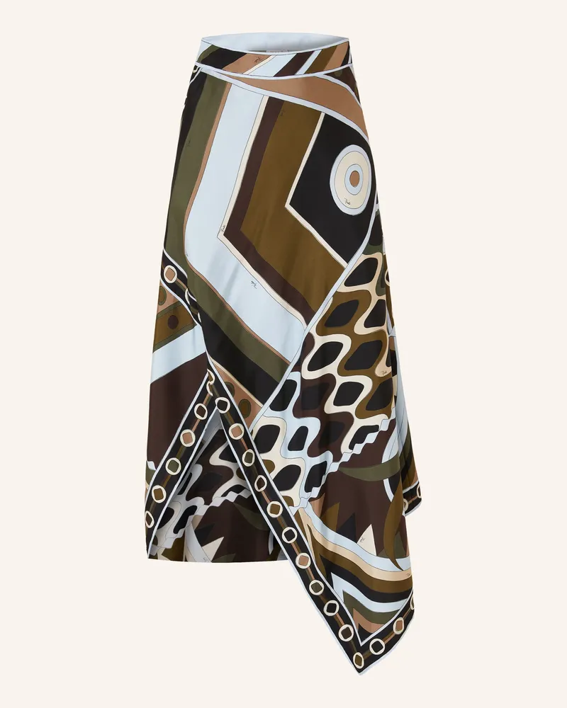 Emilio Pucci Seidenrock gruen Khaki