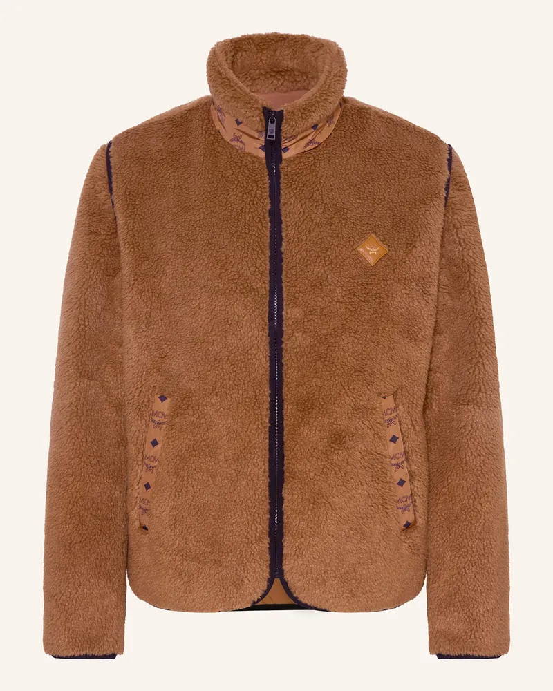 MCM Teddyfell-Jacke Cognac