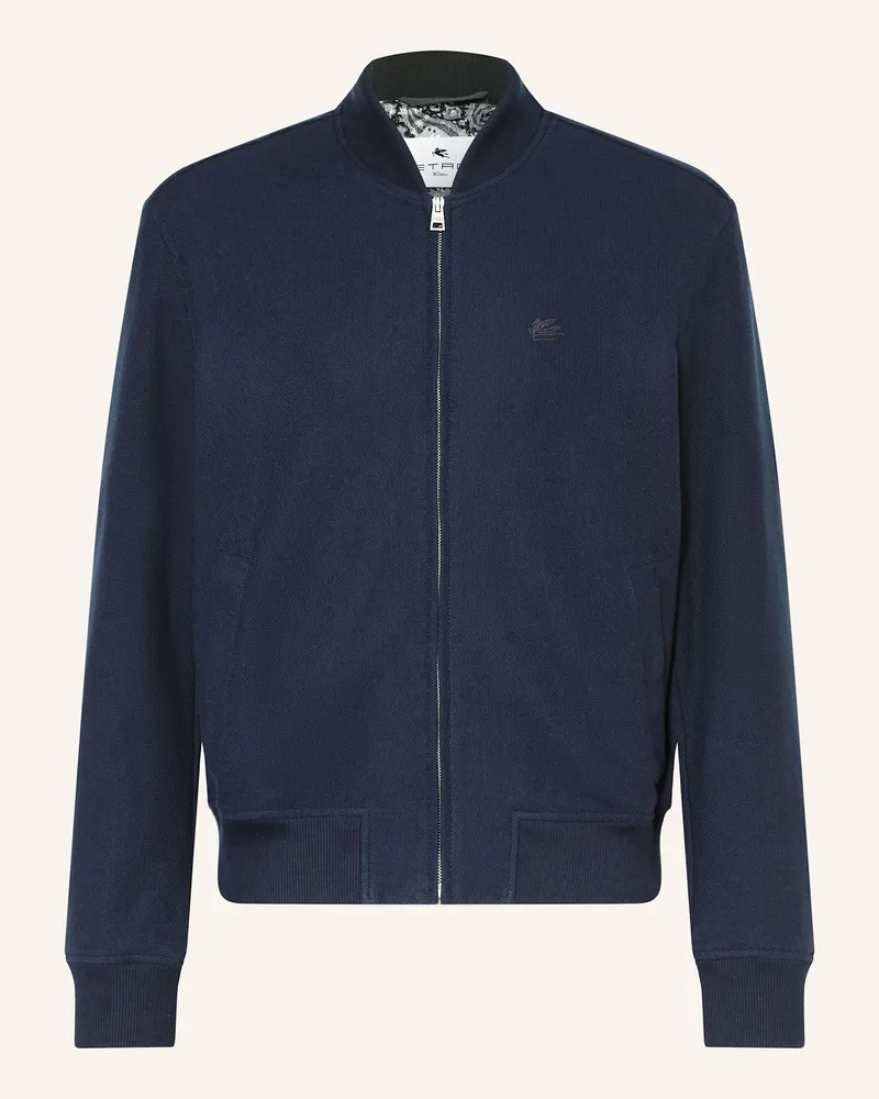 Etro Piqué-Blouson Dunkelblau
