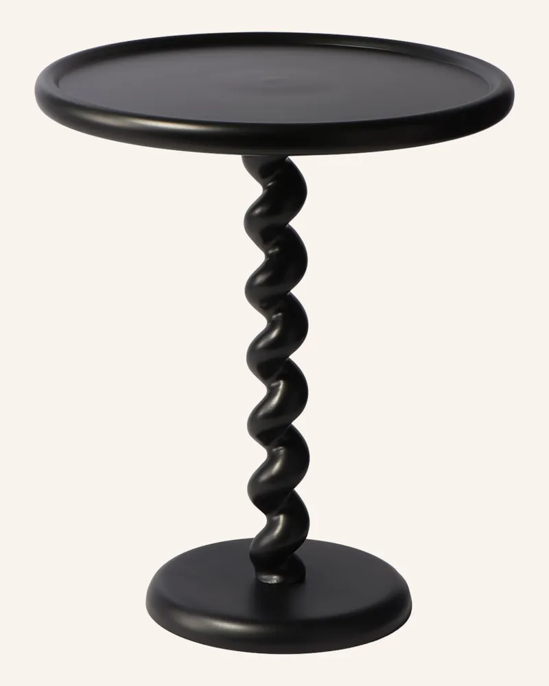 POLSPOTTEN Beistelltisch Twister schwarz Schwarz