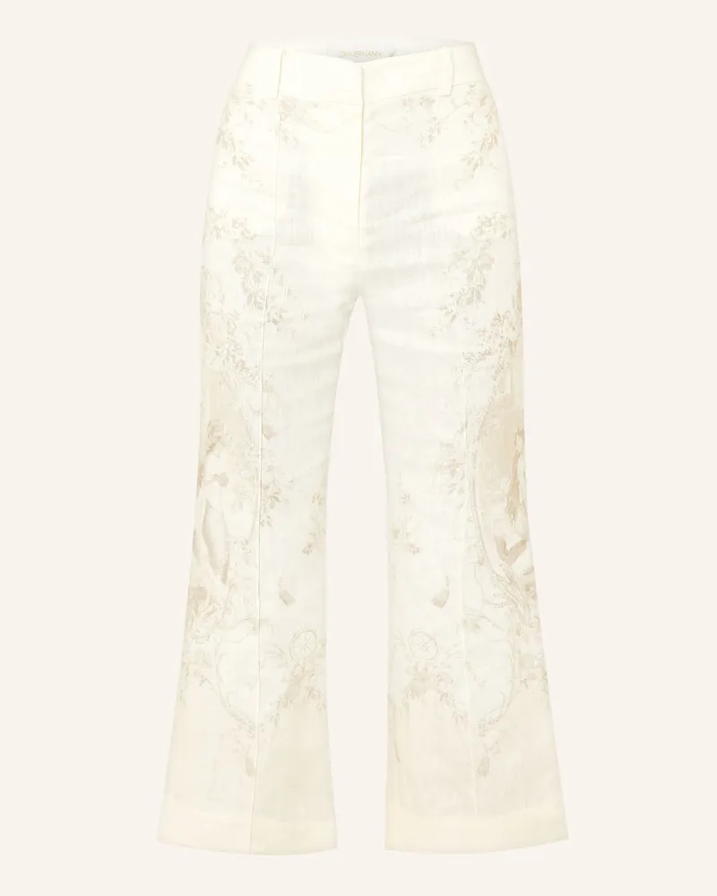 Zimmermann Leinen-Culotte weiss Creme