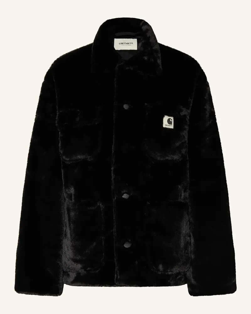 Carhartt WIP Kunstfell-Jacke OLNEY Schwarz