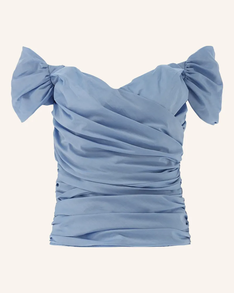 van Laack Bluse Slim Fit Hellblau