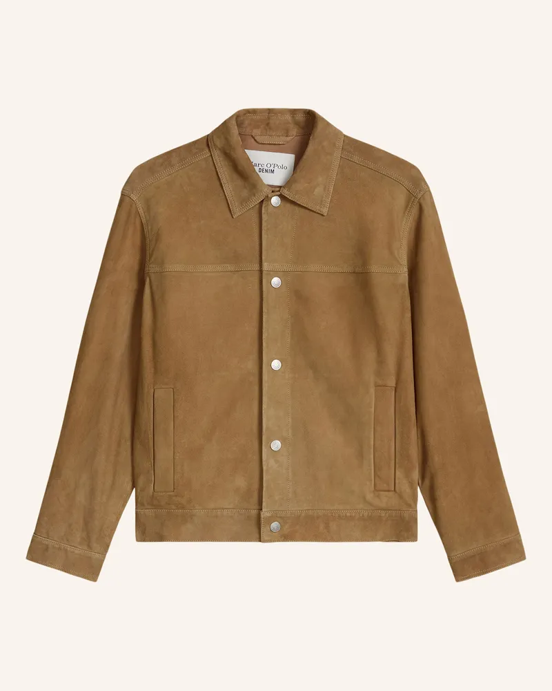 Marc O'Polo Lederjacke grau Grau