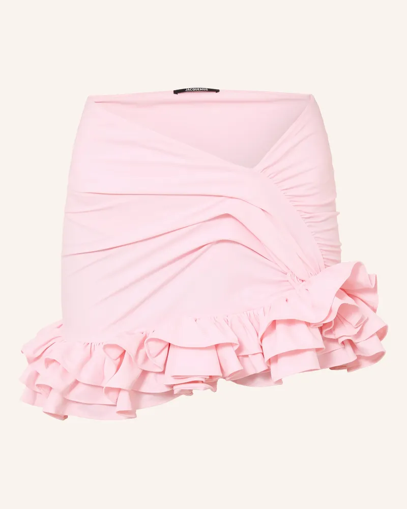 Jacquemus Rock La Mini Jupe Playa Mit Rüschen rosa Rosa