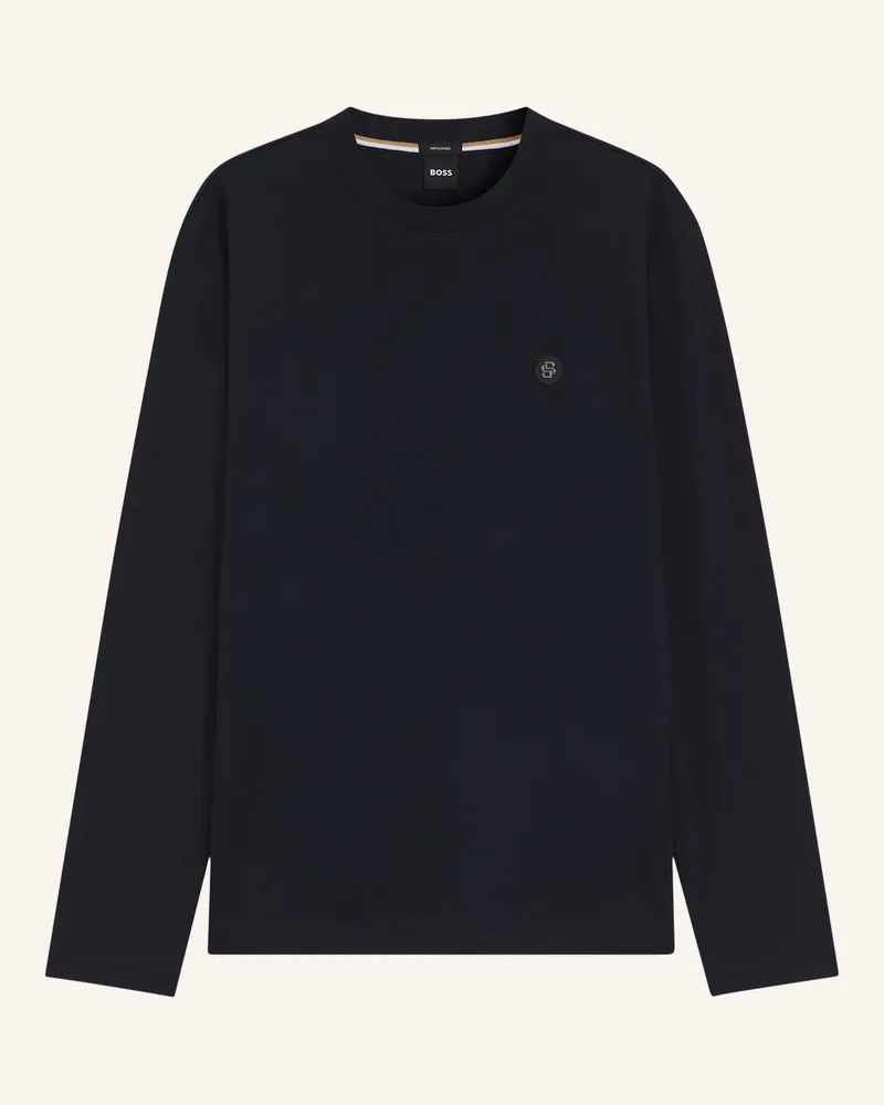 HUGO BOSS T-Shirt Townley 01_Ti Regular Fit blau Dunkelblau