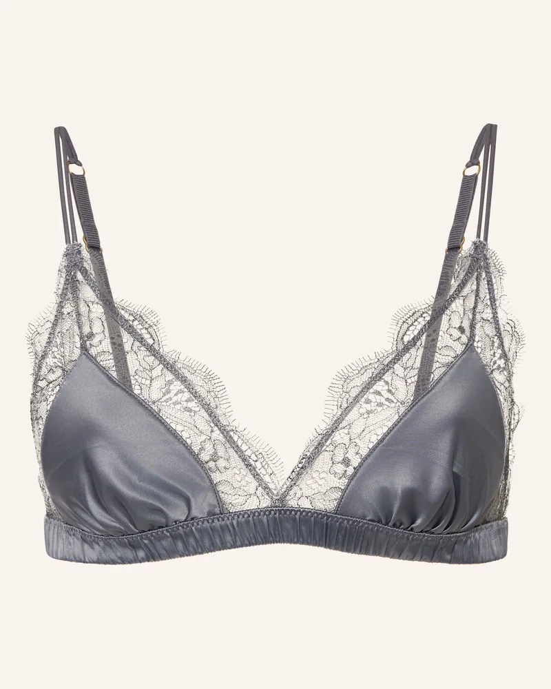 LOVE Stories Triangel-Bh Love Lace Aus Satin grau Dunkelgrau