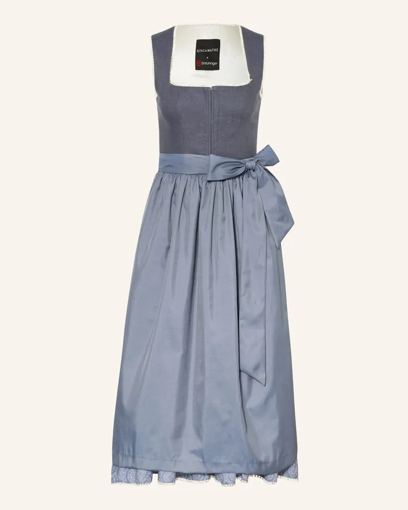 KINGA MATHE Dirndl CONNY aus Leinen Blau