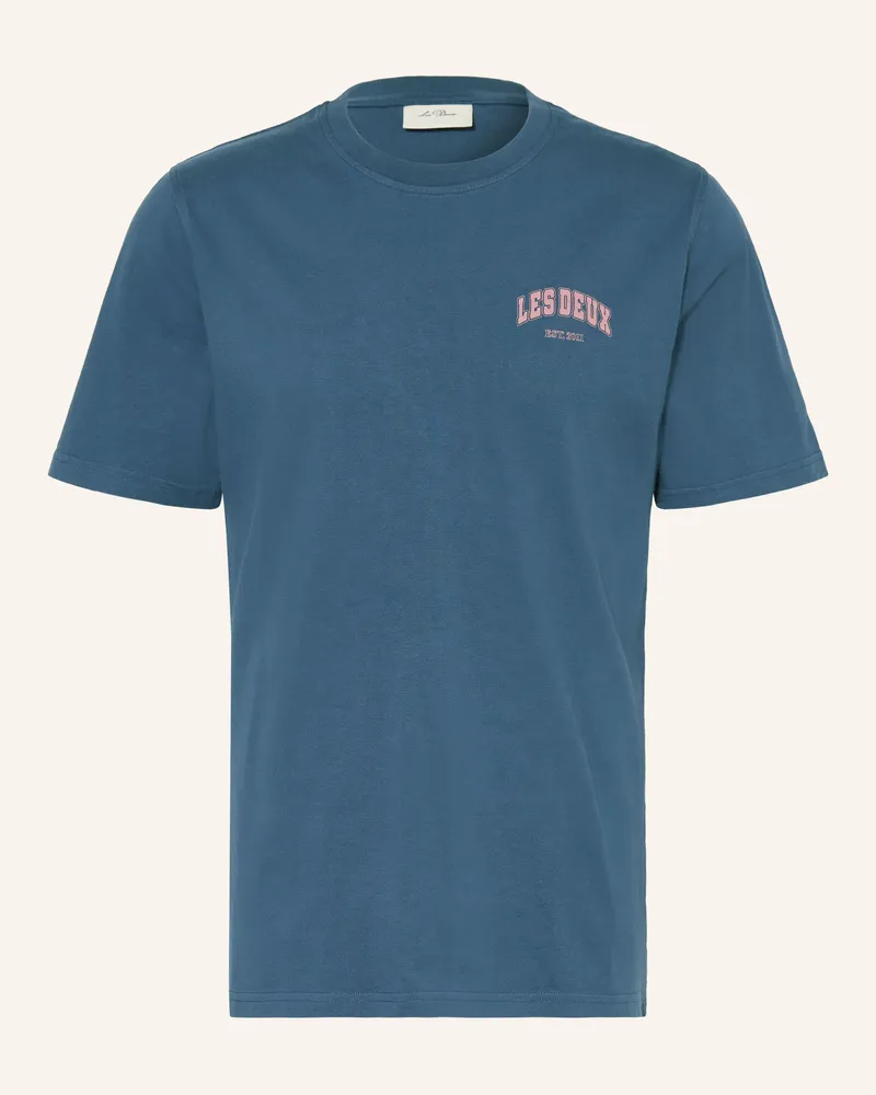 LES DEUX T-Shirt BRADY Blau