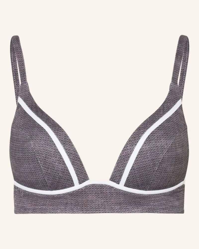 Maryan Mehlhorn Bralette-Bikini-Top ARGENTUM mit Glanzgarn Silber