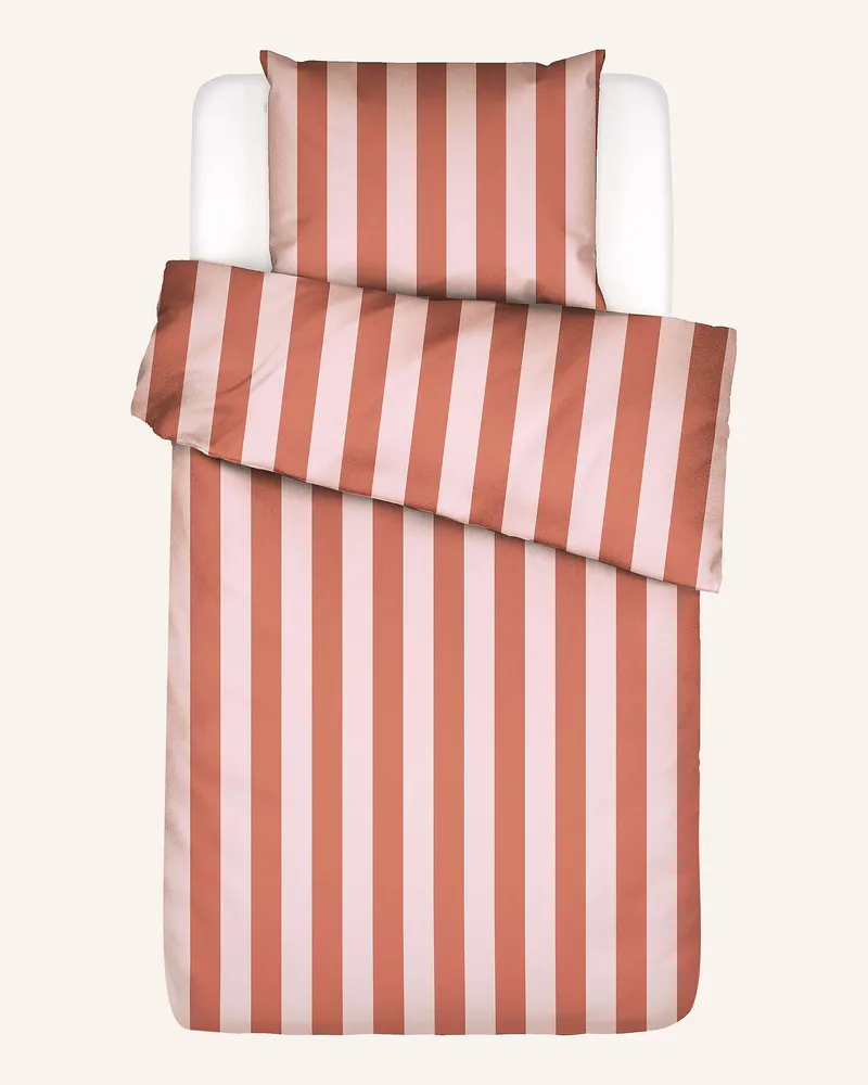 Essenza Bettwäsche Minte Stripe rot Rot