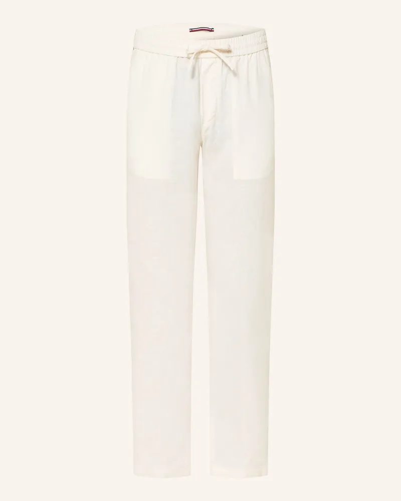 Tommy Hilfiger Leinenhose Harlem Regular Tapered Fit beige Creme