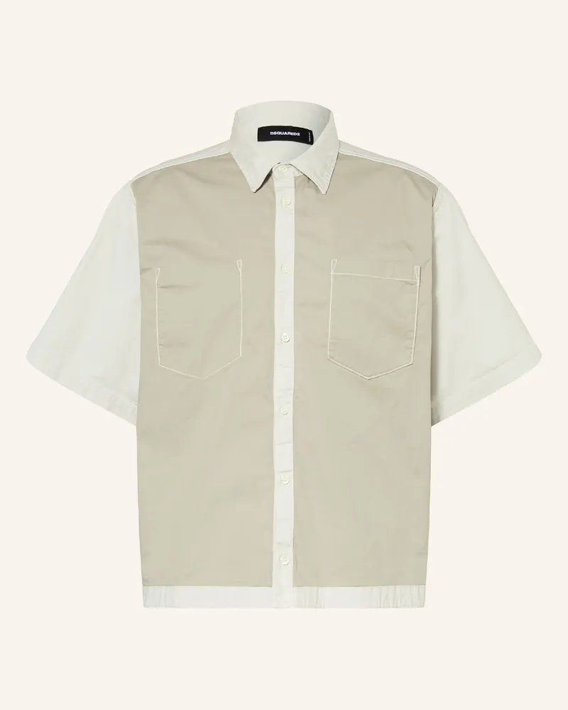 Dsquared2 Kurzarm-Hemd Comfort Fit beige Beige