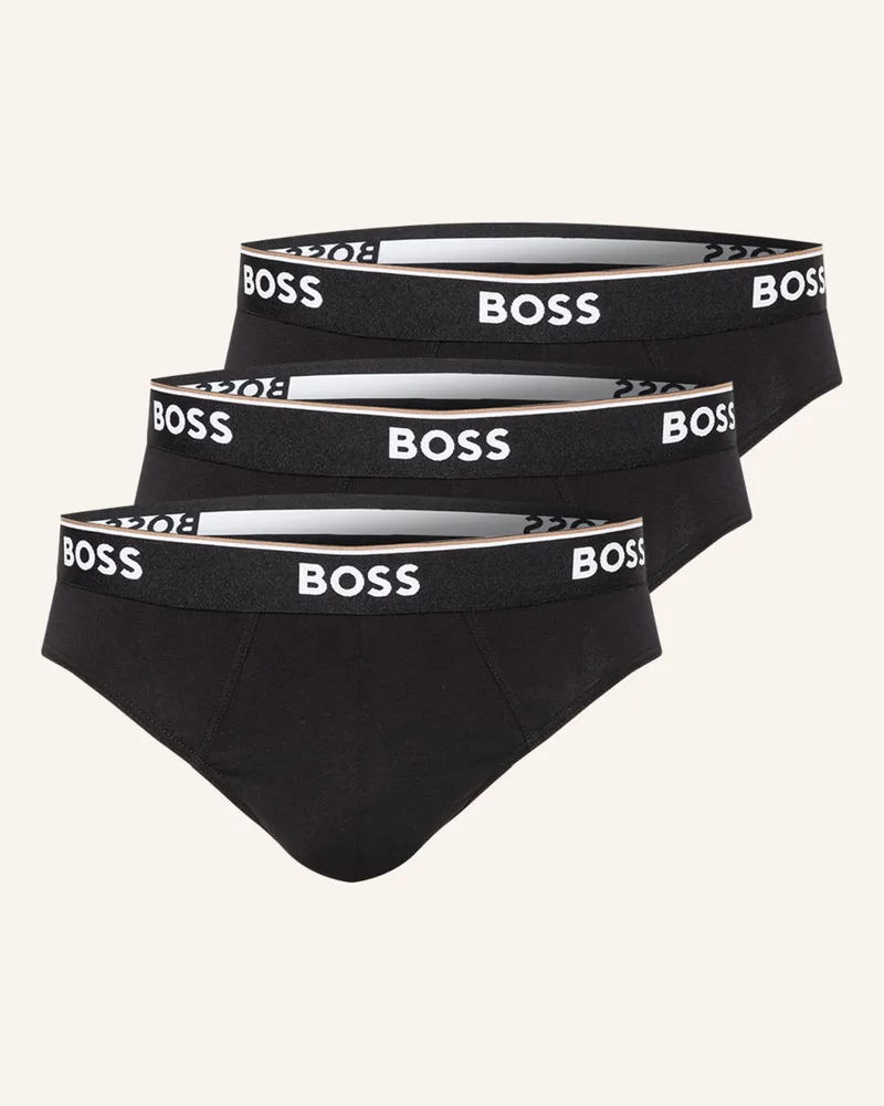 HUGO BOSS 3er-Pack Slips schwarz Schwarz