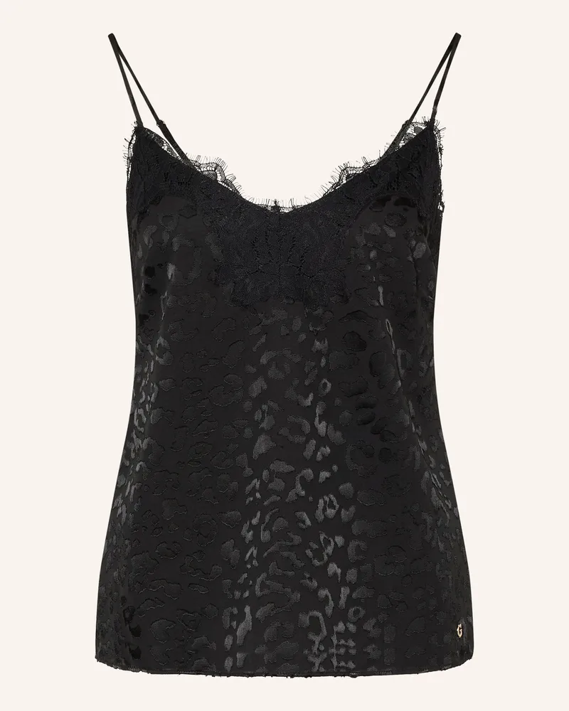 Guess Spitzentop Danielle schwarz Schwarz