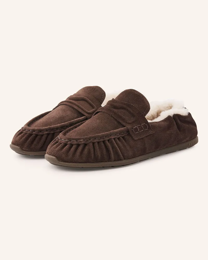 Nubikk Slipper Riley Fur braun Dunkelbraun