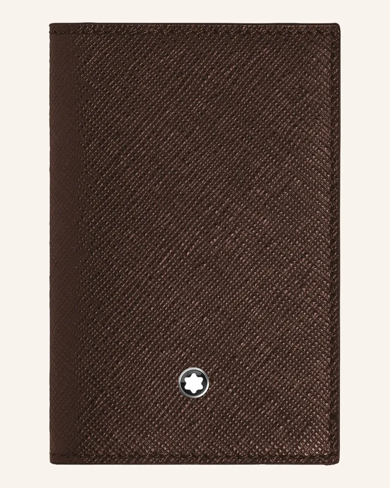 Montblanc Saffiano-Kartenetui Sartorial schwarz Dunkelbraun