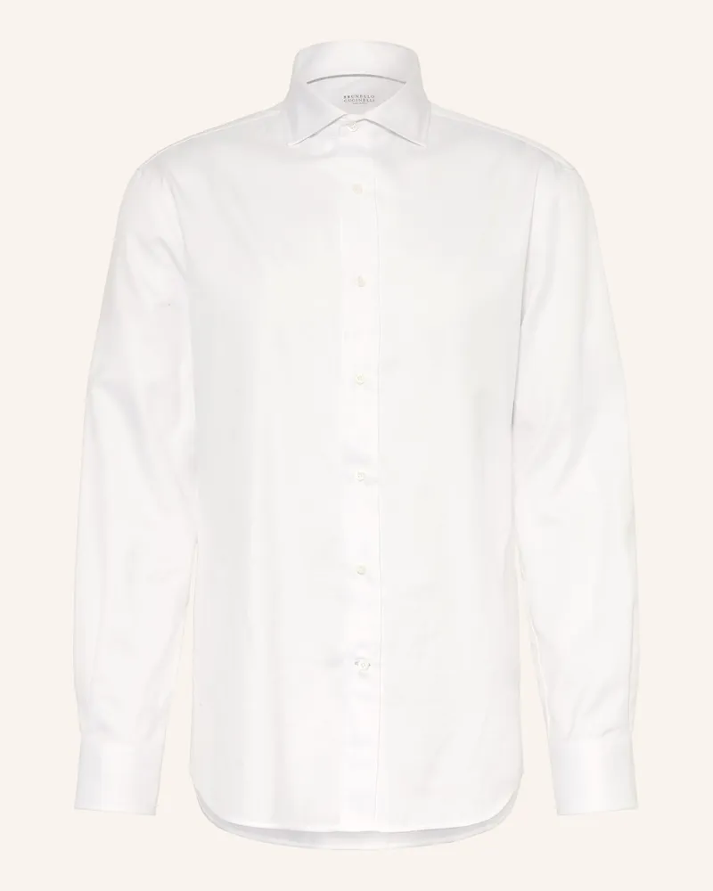 Brunello Cucinelli Hemd Comfort Fit weiss Weiss