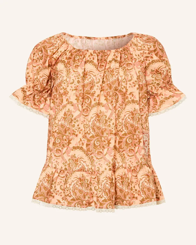 Zimmermann Blusenshirt Aster Mit Rüschen Und Spitze pink Roségold