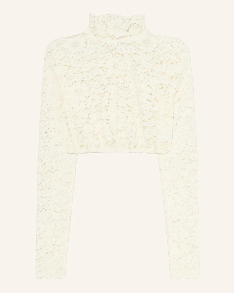 Wallmann Dirndlbluse Aus Spitze weiss Creme