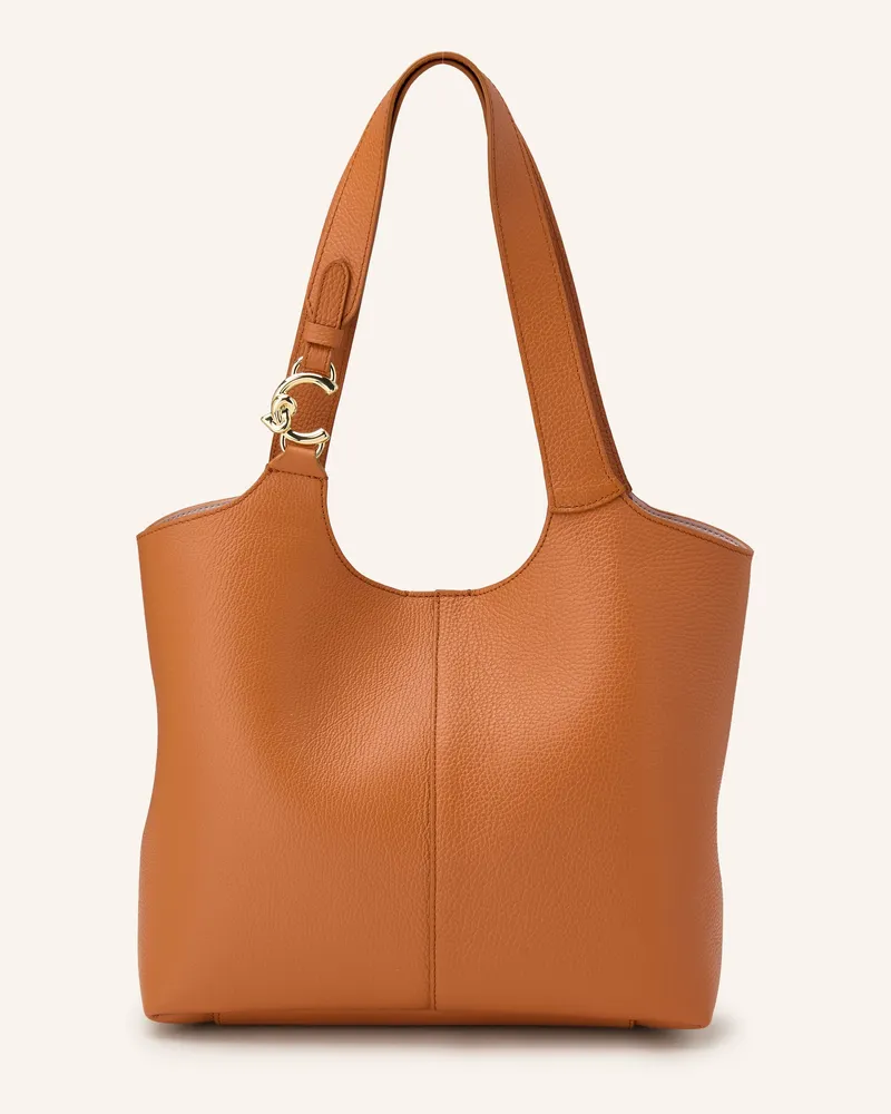 Coccinelle Schultertasche mt herausnehmbarer Pouch Dunkelorange