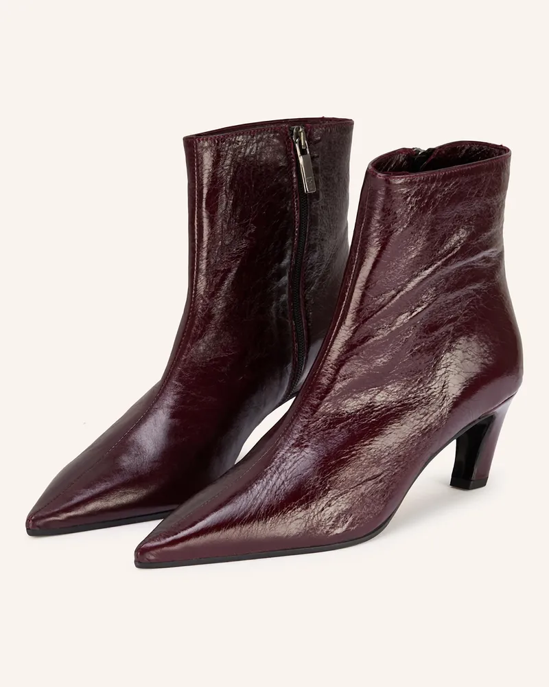 Thea Mika Lackstiefeletten Dunkelrot