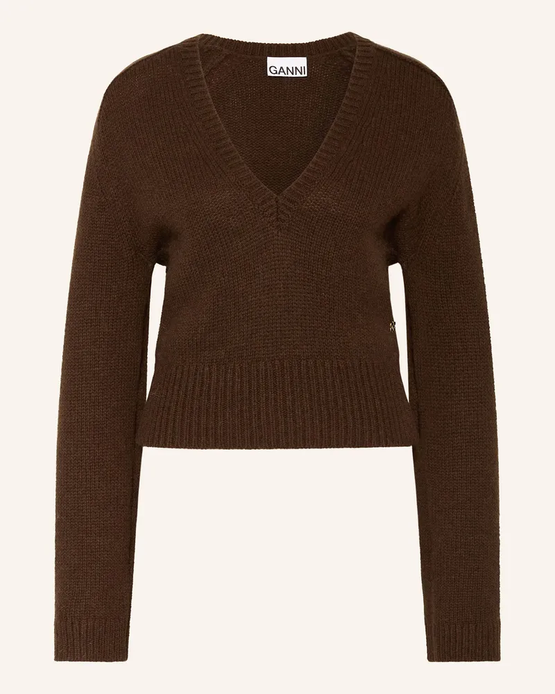 Ganni Pullover braun Braun