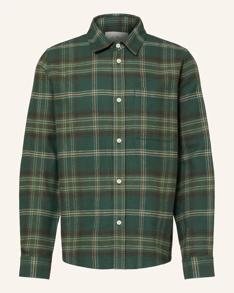 LES DEUX Flanellhemd Comfort Fit gruen Dunkelgrün