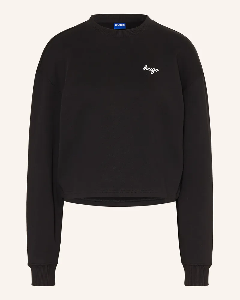 HUGO BOSS Sweatshirt Damaswee schwarz Schwarz